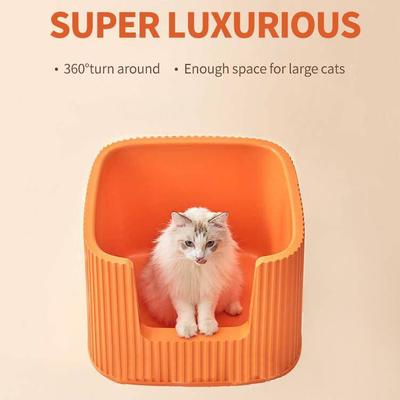 Show full view: Michu Container Cat Litter Box, Coral slide 5 of 10