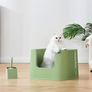 Michu Container Cat Litter Box, Sage