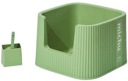 Show full view: Michu Container Cat Litter Box, Sage slide 5 of 6