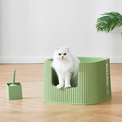 Show full view: Michu Container Cat Litter Box, Sage slide 2 of 6