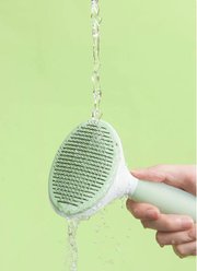 Michu Cream Dog, Cat & Small Pet Brush, Green slide 2 of 9