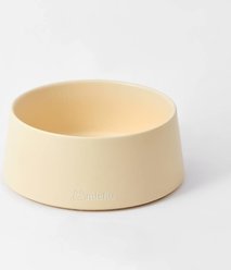 Michu Dinnerware Ceramic Cat Water Bowl, Large, Cream