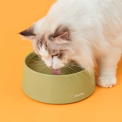 Show full view: Michu Dinnerware Ceramic Cat Water Bowl, Large, Green slide 3 of 3