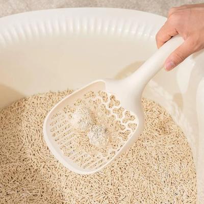 Show full view: Michu Macaron High Edge Open Style Cat Litter Box, Daisey White slide 4 of 10