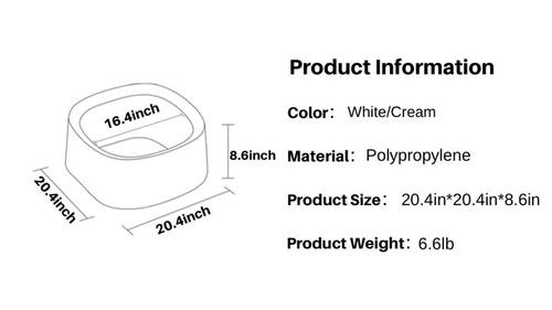 Show full view: Michu Macaron High Edge Open Style Cat Litter Box, Pineapple slide 8 of 9