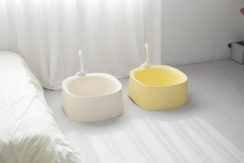 Show full view: Michu Macaron High Edge Open Style Cat Litter Box, Pineapple slide 7 of 9