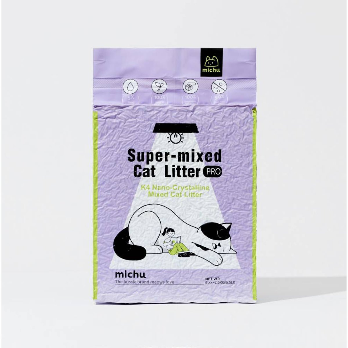 Michu Mixed Tofu Heavy Duty Flushable Kitty Litter, 5.5-lb bag