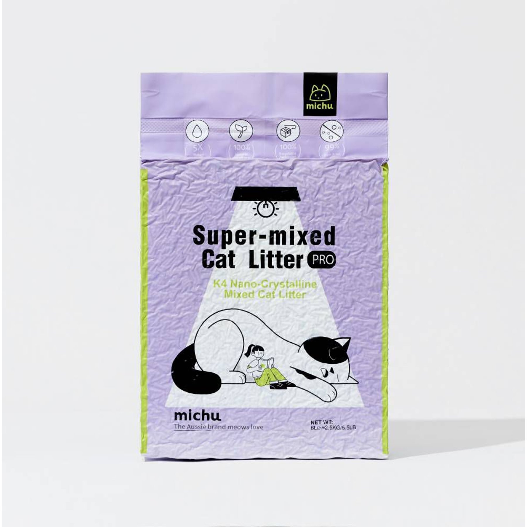 Michu Mixed Tofu Heavy Duty Flushable Kitty Litter, 5.5-lb bag