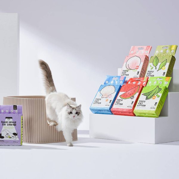 Michu Natural Clumping Flushable Tofu Cat Litter, 5.5-lbs bag