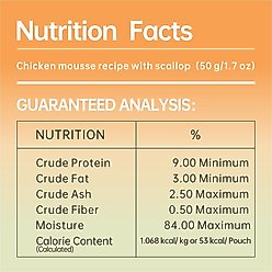 Michu Rainbow Mousse Chicken with Pumpkin & Scallop Flavor Pate Wet Cat Food, 1.76-oz pouch, case of 10 slide 2 of 8
