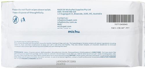 Show full view: Michu Soft Skin-Friendly Unscented Cotton Bubble Cat Grooming Wipes, 80 count slide 4 of 10