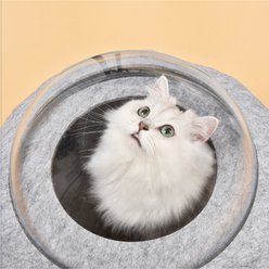 Michu Space Capsule Cat Bed, Small, Gray slide 2 of 4