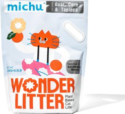 Michu Wonder Litter Scented Clumping Corn Cat Litter, 5.5-lb bag, 5.5-lb bag