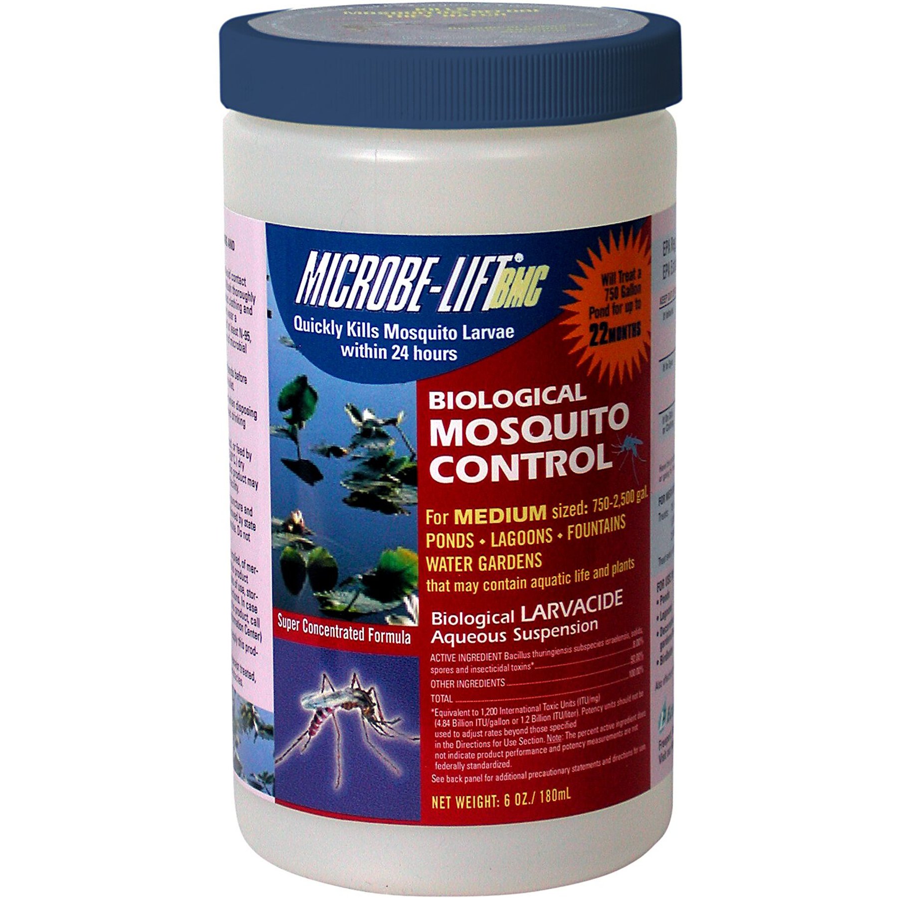 Microbe-Lift BMC Liquid Mosquito Control Aquarium Water Care, 6-oz jar