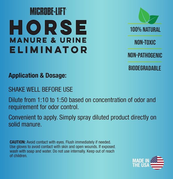 Show full view: Microbe-Lift EQ1 Concentrated Liquid Equine Odor Eliminator, 1-gal jug slide 8 of 9