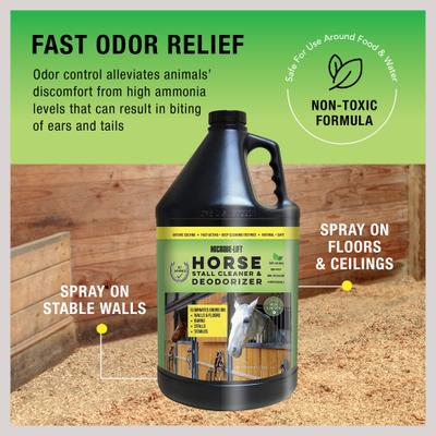 Show full view: Microbe-Lift EQ2 Barn, Stall, & Stable Liquid Equine Odor Eliminator, 1-gal jug slide 5 of 8