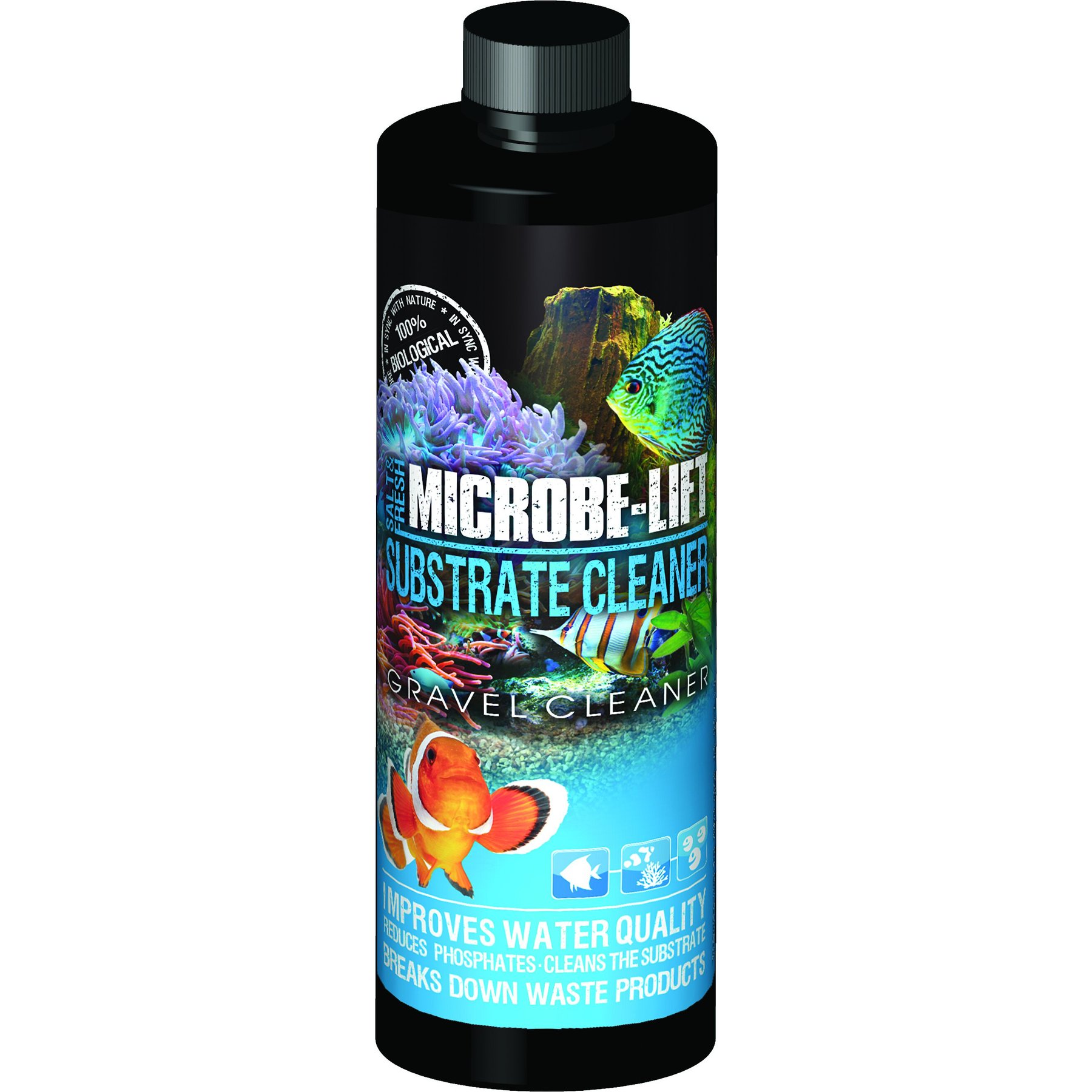 Microbe-Lift Gravel & Substrate Aquarium Cleaner, 8-oz bottle