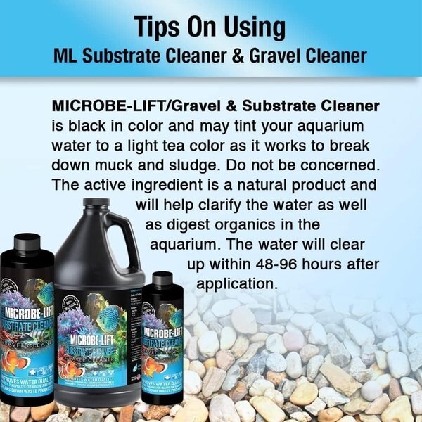Microbe-Lift Gravel & Substrate Aquarium Cleaner, 8-oz bottle