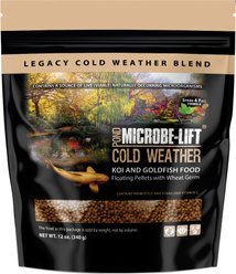 Microbe-Lift Legacy Cold Weather Floating Pellets with Wheat Germ Koi & Goldfish Food, 12-oz jar