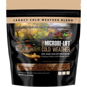 Microbe-Lift Legacy Cold Weather Floating Pellets with Wheat Germ Koi & Goldfish Food, 12-oz jar