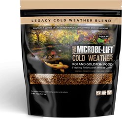 Microbe-Lift Legacy Cold Weather Floating Pellets with Wheat Germ Koi & Goldfish Food, 2.25-lb jar