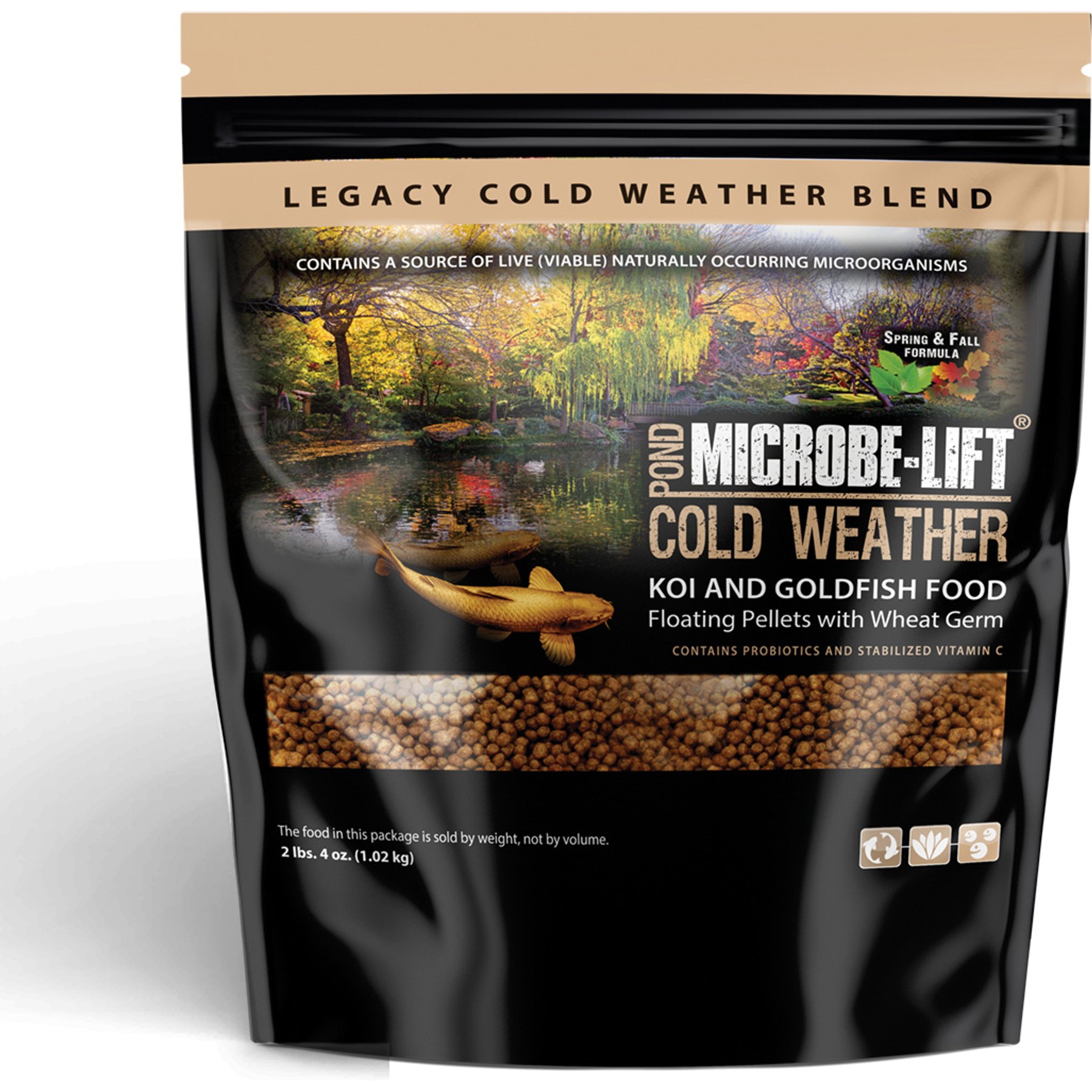 Microbe-Lift Legacy Cold Weather Floating Pellets with Wheat Germ Koi & Goldfish Food, 2.25-lb jar