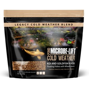 Microbe-Lift Legacy Cold Weather Floating Pellets with Wheat Germ Koi & Goldfish Food, 5.25-lb tub