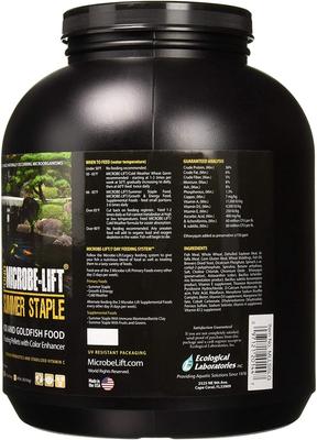 Show full view: Microbe-Lift Legacy Summer Staple Floating Pellets with Color Enhancer Koi & Goldfish Food, 4.75-lb tub slide 4 of 9