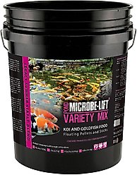 Microbe-Lift Legacy Variety Mix Floating Pellets & Sticks Koi & Goldfish Food, 14.5-lb bucket