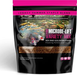 Microbe-Lift Legacy Variety Mix Floating Pellets & Sticks Koi & Goldfish Food, 2.25-lb jar