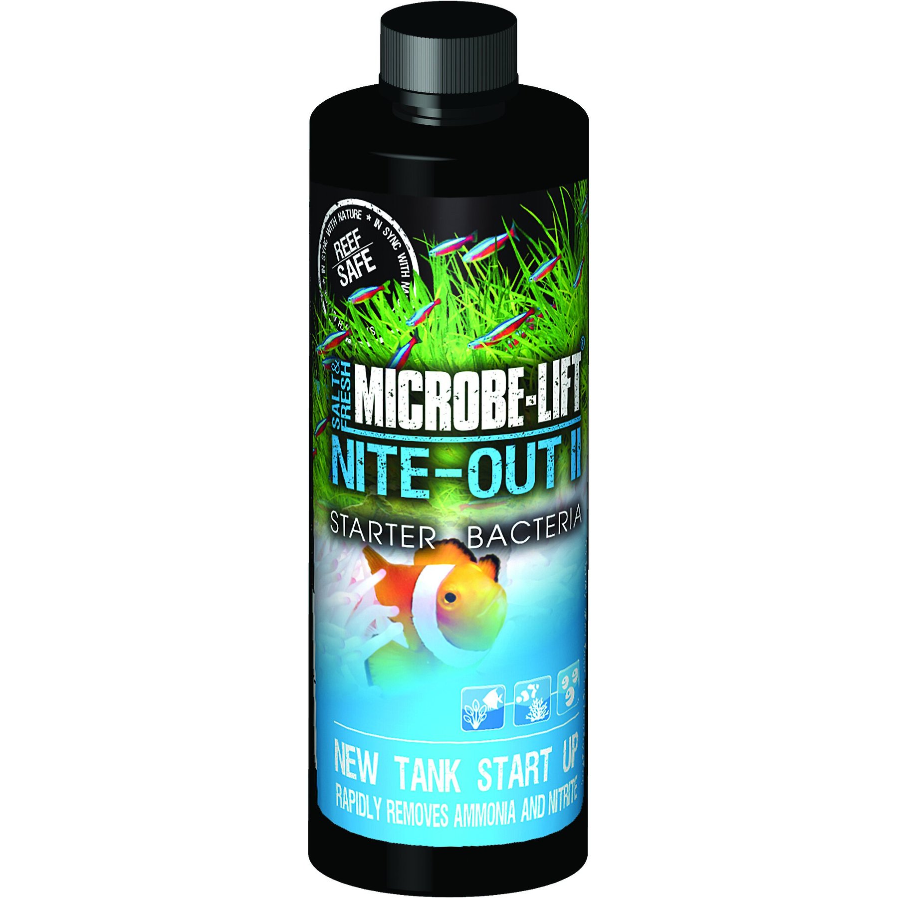 Microbe-Lift Nite Out II Marine Aquarium Water Treatment, 4-oz bottle