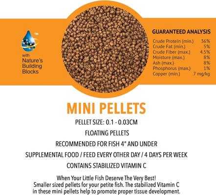 Show full view: Microbe-Lift Pond Mini Pellets Koi & Goldfish Food, 2.25-lb jar slide 6 of 7