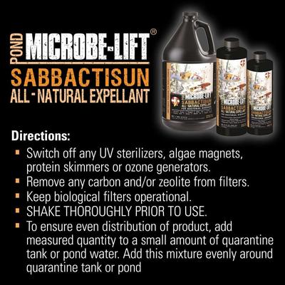Show full view: Microbe-Lift Sabbactisun All-Natural Expellant Aquarium Bacterial Disease Water Conditioner, 16-oz bottle slide 6 of 7