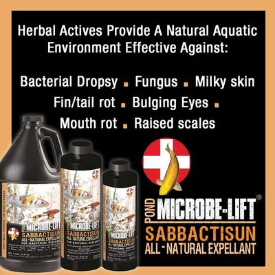 Show full view: Microbe-Lift Sabbactisun All-Natural Expellant Aquarium Bacterial Disease Water Conditioner, 16-oz bottle slide 3 of 7
