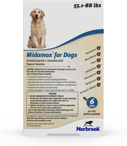 Coraxis (moxidectin) Topical Solution for Dogs, 55.1-88 lbs (Blue Box)