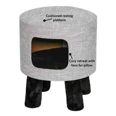 Show full view: MidWest 1-Story Feline Nuvo Stella Cat Condo, Silver slide 3 of 4