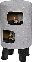 MidWest 2-Story Modern Feline Nuvo Stella Cat Condo, Silver slide 2 of 4