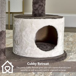 MidWest Alden 40.63-in Faux-Fur Cat Tree & Condo, Brown/Tan slide 2 of 7