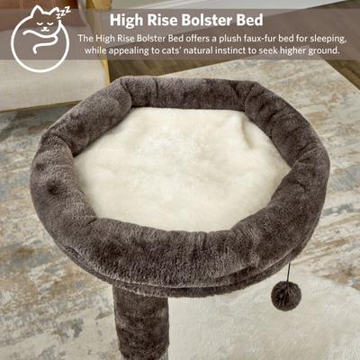 Show full view: MidWest Alden 40.63-in Faux-Fur Cat Tree & Condo, Brown/Tan slide 4 of 8