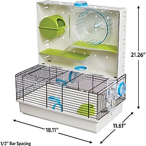 MidWest Arcade Hamster Cage, Green/White