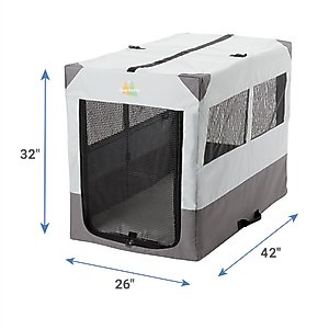 MidWest Canine Camper Single Door Collapsible Soft-Sided Dog Crate, 42 inch