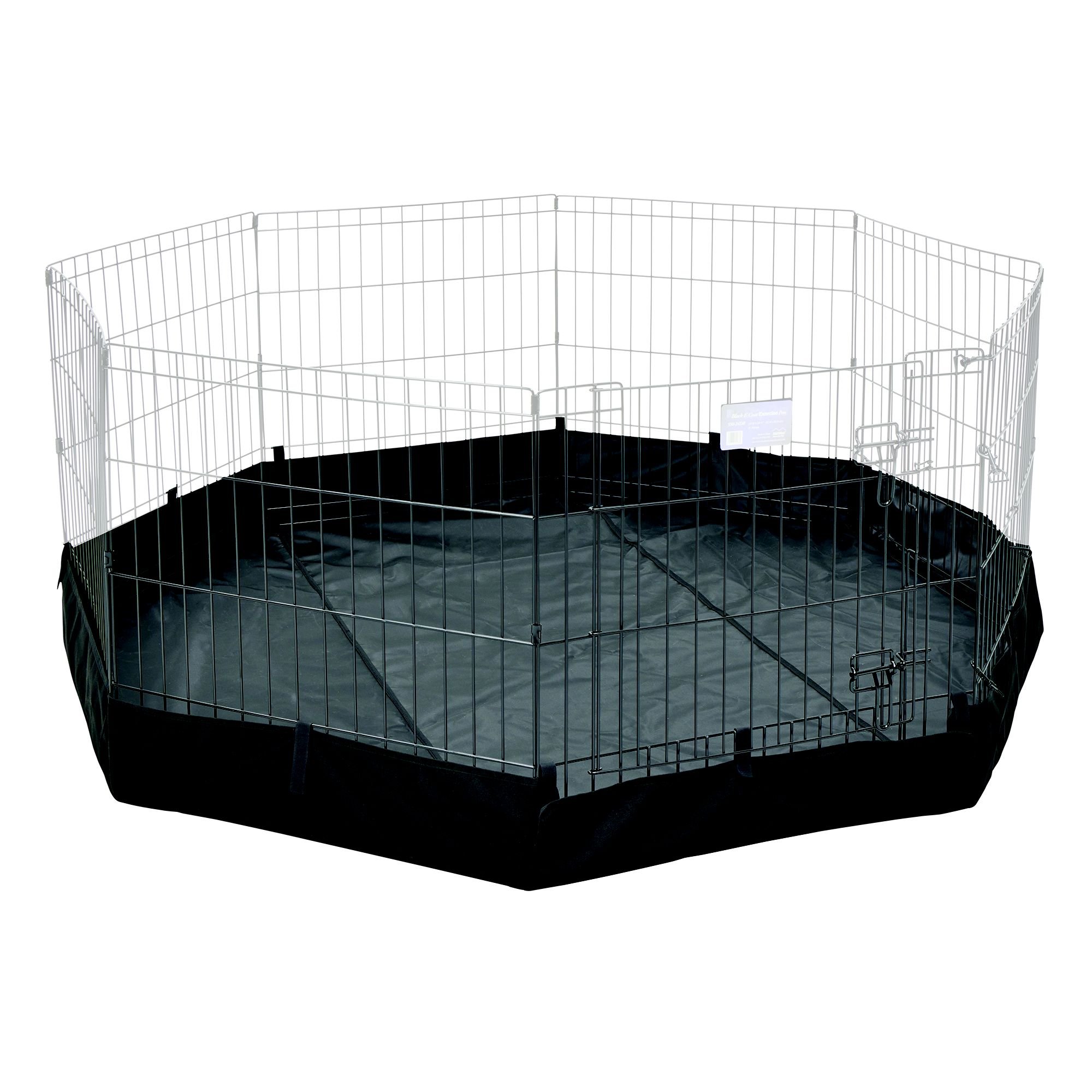 Midwest Canvas Dog Exercise Pen Base Cover Accessory, Octagonal Configuration, Black