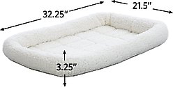 MidWest Cat & Dog Carrier Bed, White, White, 36-in slide 2 of 3