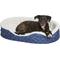 Show in main carousel: MidWest Cradle Nesting Orthopedic Bolster Cat & Dog Bed with Removable Cover, Blue/White, Large slide 1 of 5