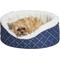 Show in main carousel: MidWest Cradle Nesting Orthopedic Bolster Cat & Dog Bed with Removable Cover, Blue/White, Small slide 1 of 6