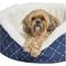 Show in main carousel: MidWest Cradle Nesting Orthopedic Bolster Cat & Dog Bed with Removable Cover, Blue/White, Small slide 4 of 6
