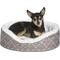 Show in main carousel: MidWest Cradle Nesting Orthopedic Bolster Cat & Dog Bed with Removable Cover, Mushroom/White, X-Small slide 1 of 5