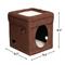 Show in main carousel: MidWest Curious Cube Cat Condo, Brown Suede slide 2 of 9