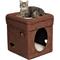 Show in main carousel: MidWest Curious Cube Cat Condo, Brown Suede slide 5 of 9