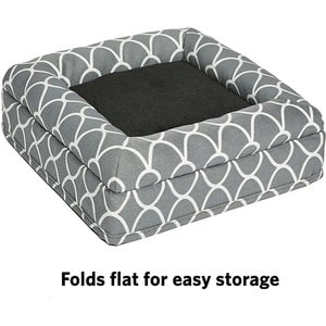 MidWest Curious Cube Cat Condo, Geometric Gray